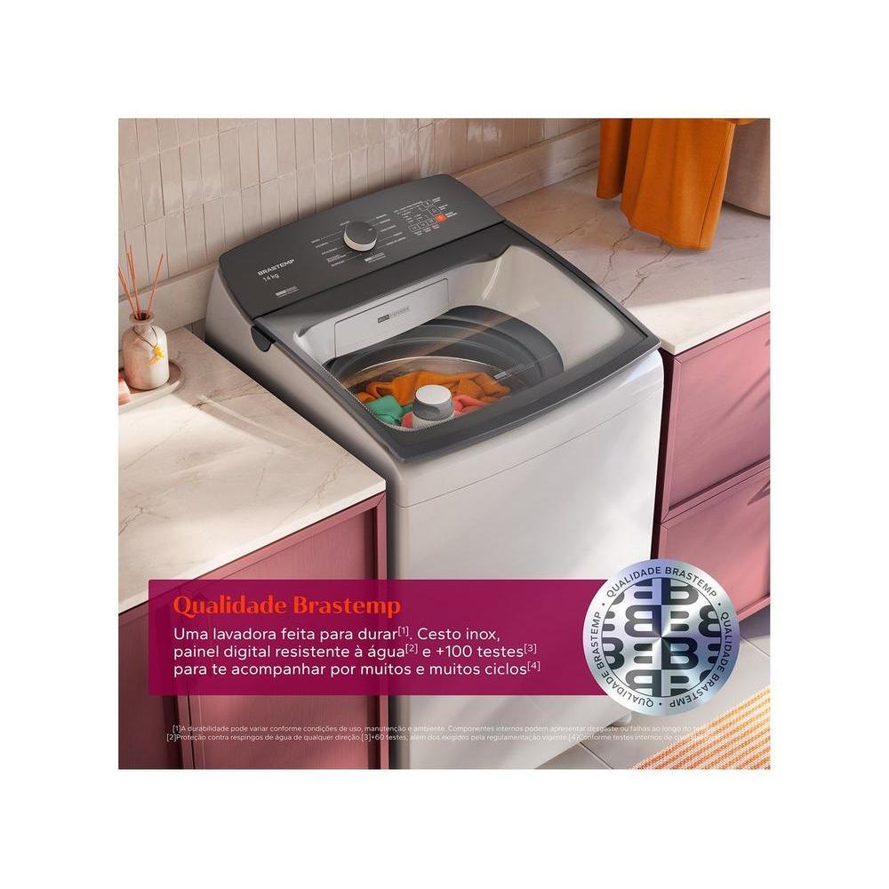 Lavadora de Roupas Brastemp 14kg Cesto Inox 12 Programas de Lavagem Branca — imagem 2 de 2