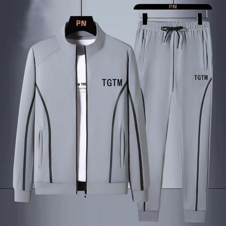 Terno esportivo para idosos de meia-idade, masculino, primavera, pai, moda, moletom, roupa esportiva masculina de meia-i