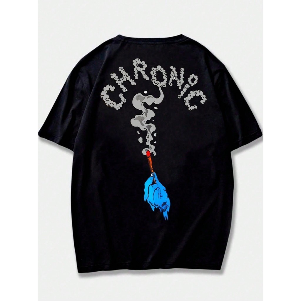 2024 Camiseta estampada Charonic Oversized Unissex 100% Algodão Lançamento Streetwear Envio Rapido