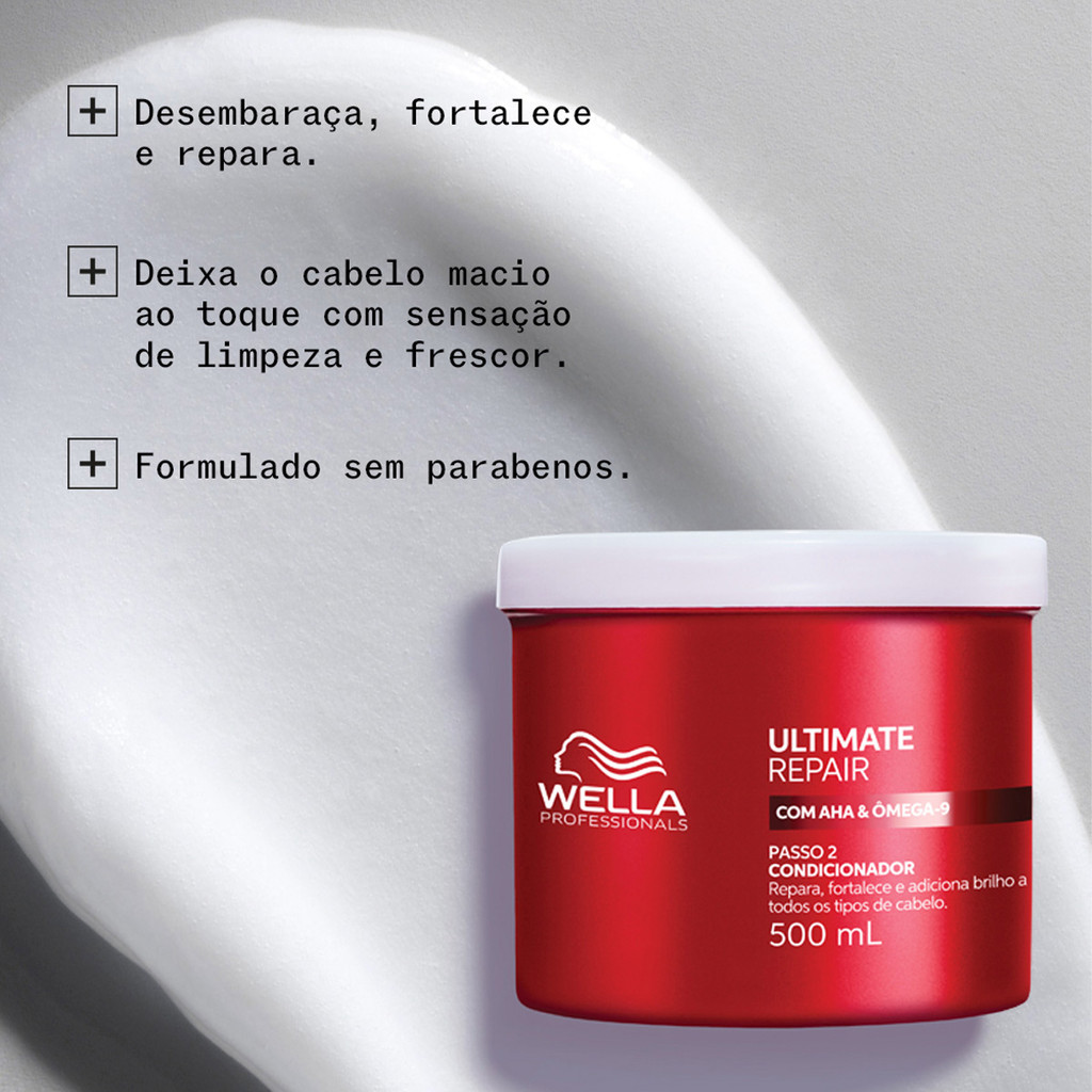 Kit Wella Professionals Ultimate Repair - Shampoo Litro Condicionador 500 e Mask 500 (3 produtos) — imagem 2 de 2