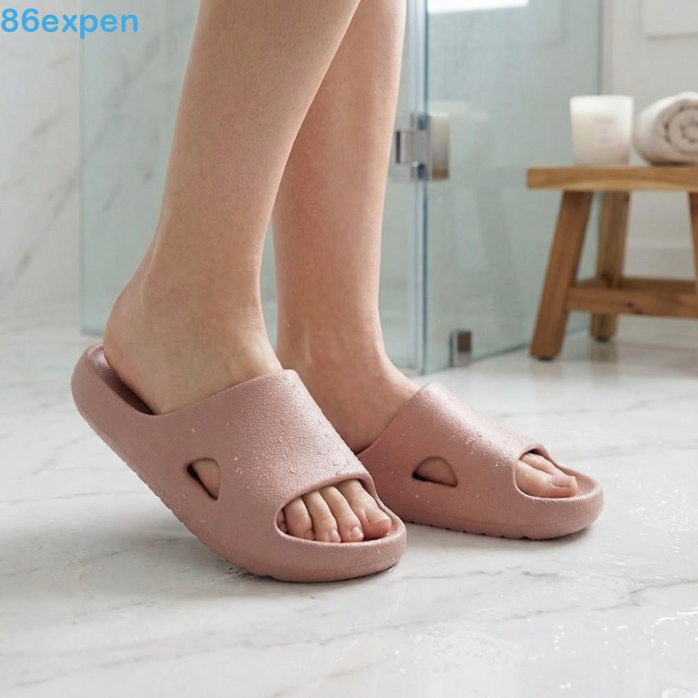 Chinelos Femininos De Fundo Plano , Sandálias Femininas Antiderrapantes De Cor Sólida , Sapatos Ocos De EVA Respiráveis 