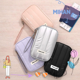 Bolsa Para Passaporte Com Zíper MH-BEAUTY , Porta-À Prova D'água Antifurto , De Armazenamento Viagem De Cor Sólida RFID