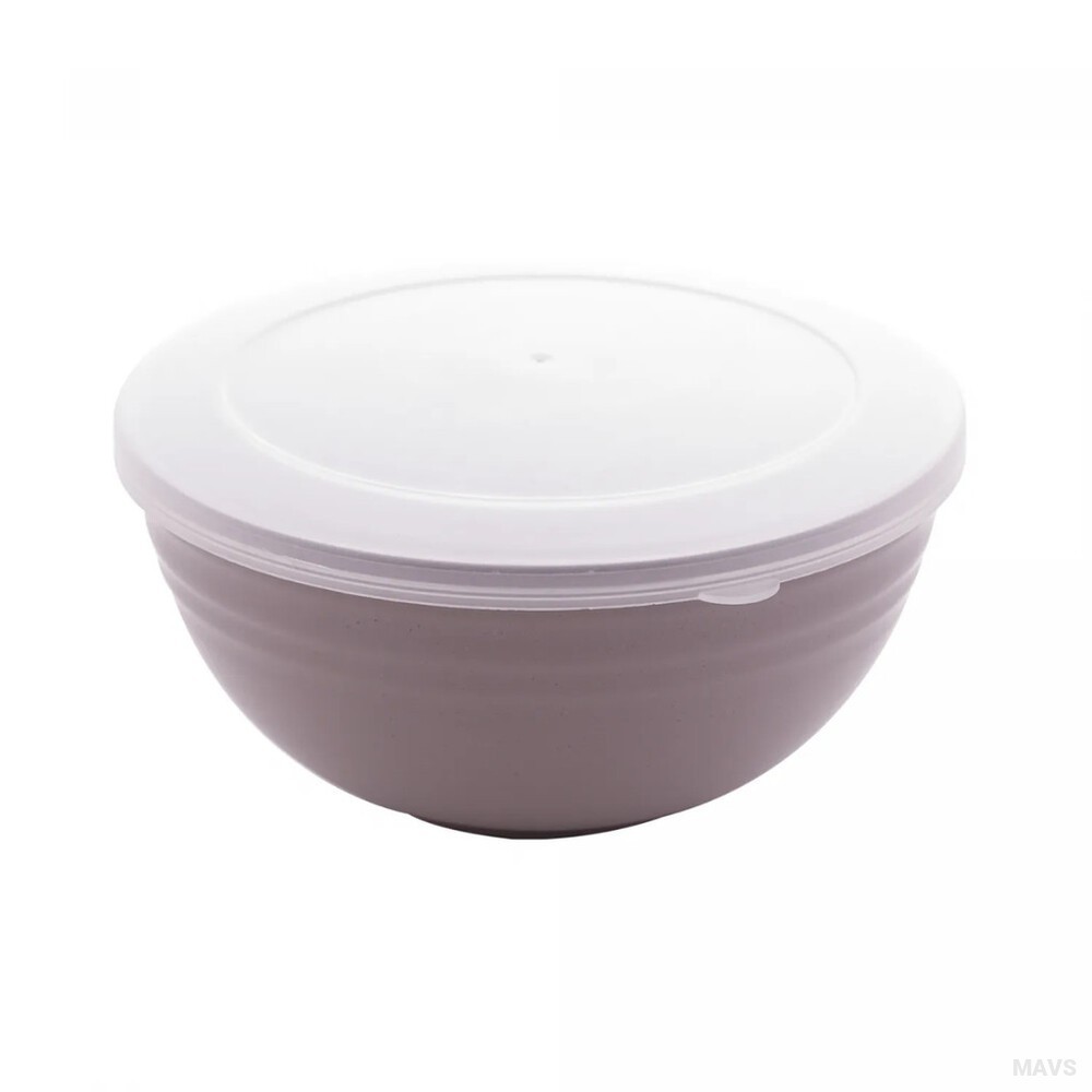 Jogo 3 Bowls Lyor PP Bambu Lines Com Tampa Salmao