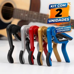 Kit com 2 capotraste BRAÇADEIRA violão nylon violao aço guitarra ukulele