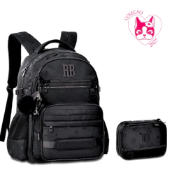 Kit Mochila de Costas e Estojo Rebecca Bonbon Foil Gloss - Clio Style Modelo:Preto