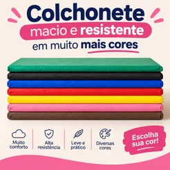 COLCHONETE DE ACADEMIA IMPERMEÁVEL 90X40X3 - YOGA , GINASTICA EXERCICIOS