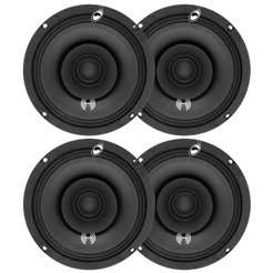 2 Pares Alto Falante Midbass Hurricane Pro MB6 Slim 6" 440W RMS 4 Ohms