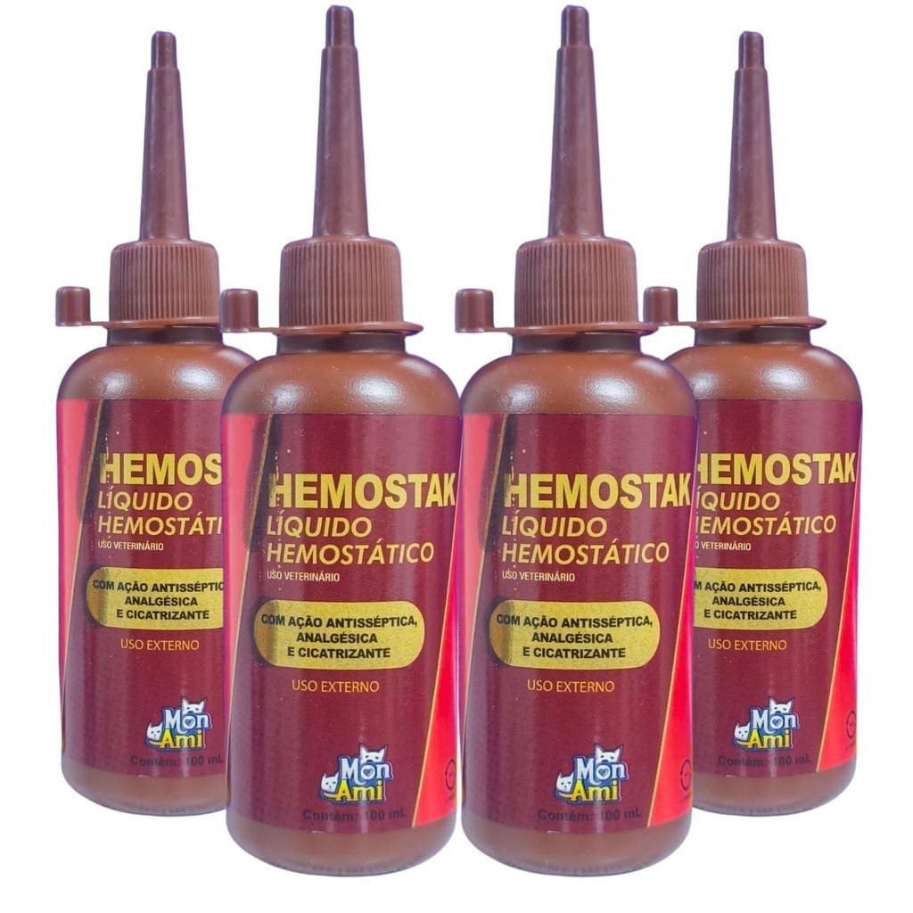 4 Hemostak Iodo Hemostático Mon Ami - 100mL em Oferta na Shopee