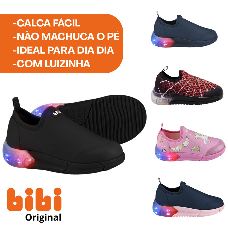 TENIS INFANTIL SEM CADARÇO CONFORTAVEL COM LUIZINHA CALÇA FACIL ESCOLA PASSEIO BIBI SPACE