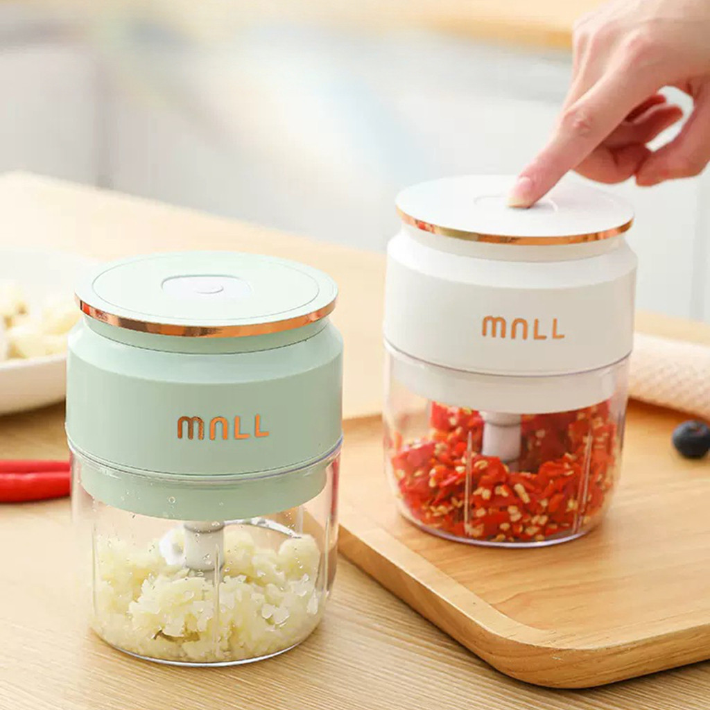 Novo Mini Processador De Alimentos Portátil USB Moedor Alho Com 03 Lâminas Elétrico Sem Fio Recarregável em Oferta na Shopee