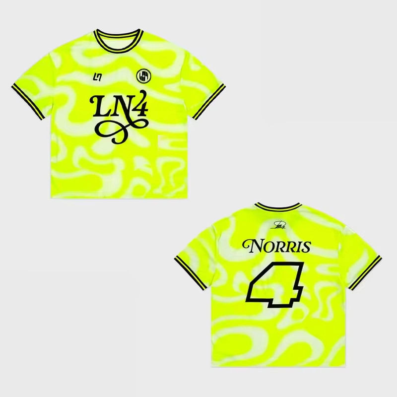 Novo Ln4 Grandstand 25 Jersey Lando Norris Extreme Sports Respirável Camiseta De Manga Curta Masculina