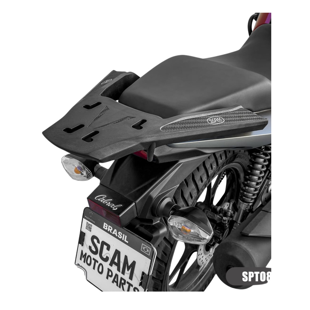 Suporte De Baú Bagageiro Scam Fiberforce Honda CG Titan 160/ Fan 160/ Start 160 2025 2026 — imagem 2 de 2
