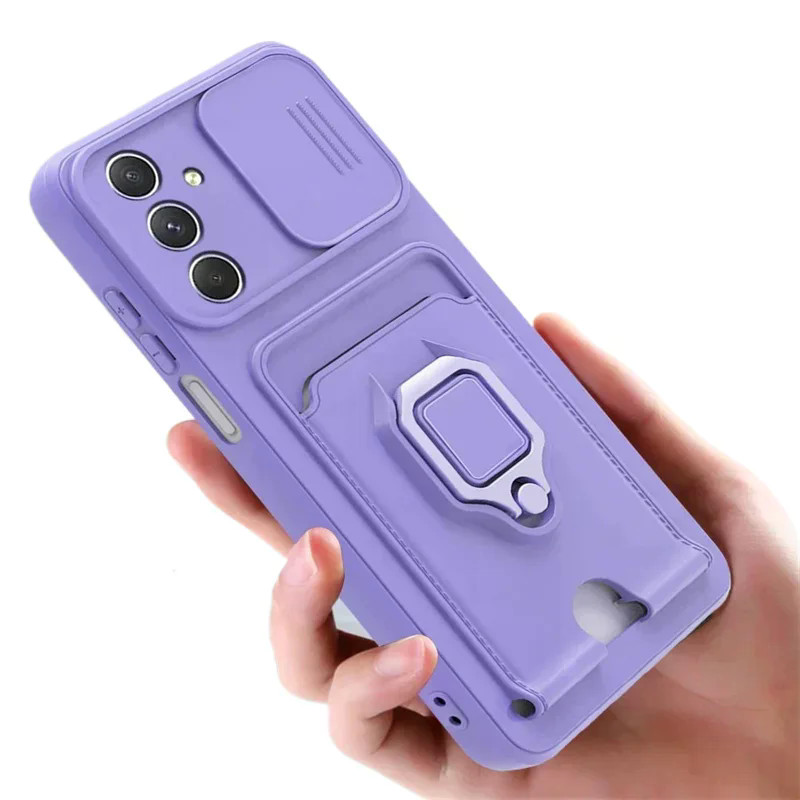 Capa Para Samsung A56 A55 A54 A35 A15 A25 A34 A14 A24 A53 A33 A13 A73 A52S Slide Câmera Titular Anel