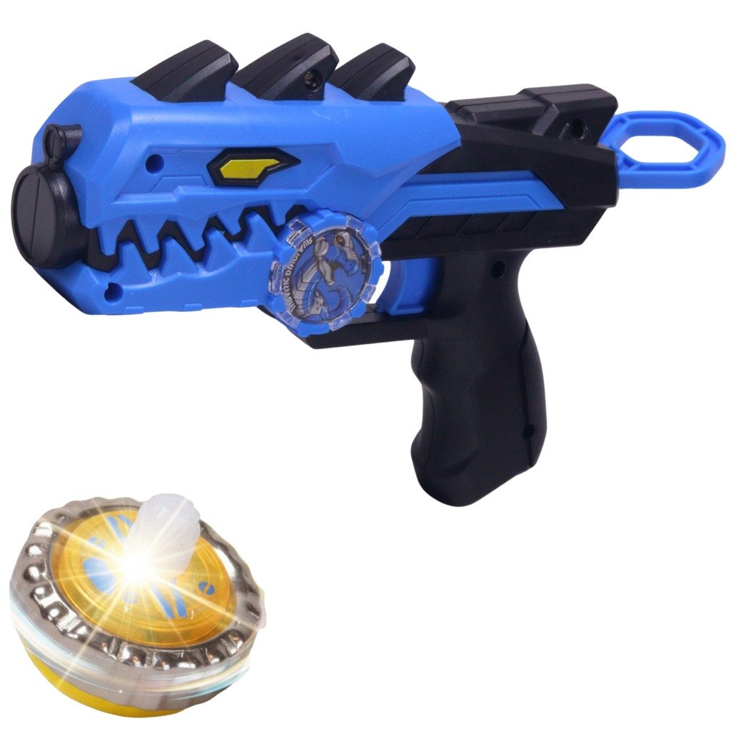 Lançador de Pião Com Luz Batalha Suprema Dinossauro Azul - Castela em Oferta na Shopee