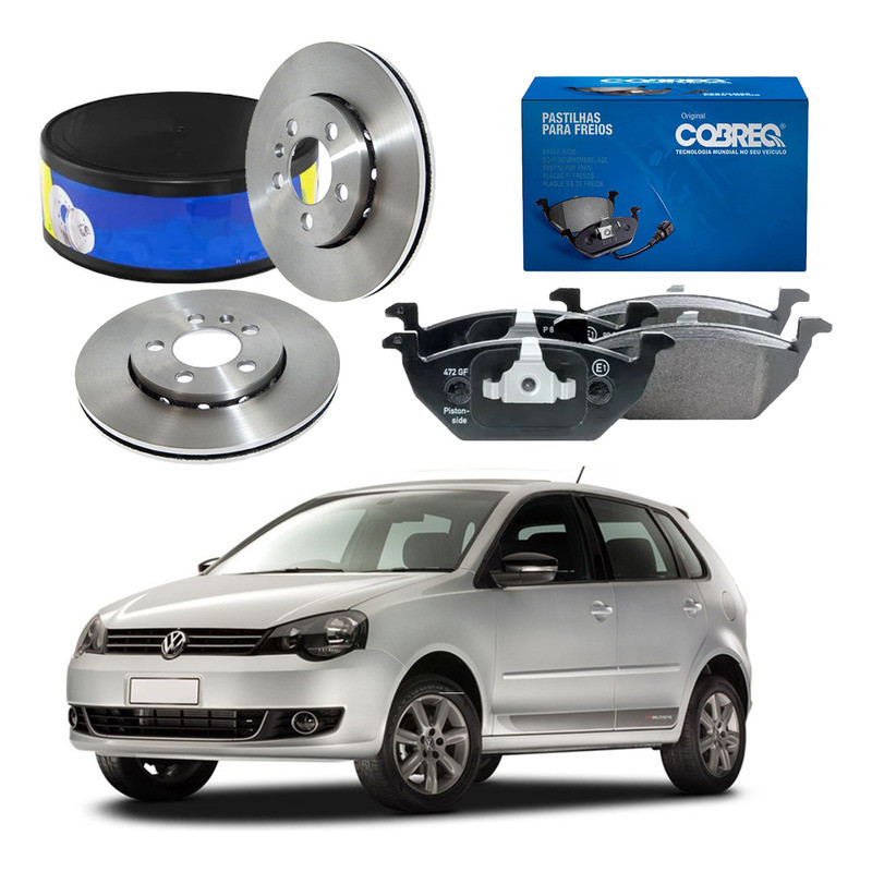 Disco Pastilha Freio Dianteiro Polo 1.6 2012 A 2014 em Oferta na Shopee