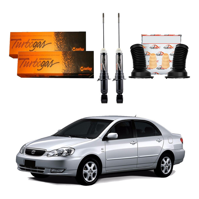 Kit Amortecedor Traseiro, Corolla 1.6 1.8 2003 A 2008