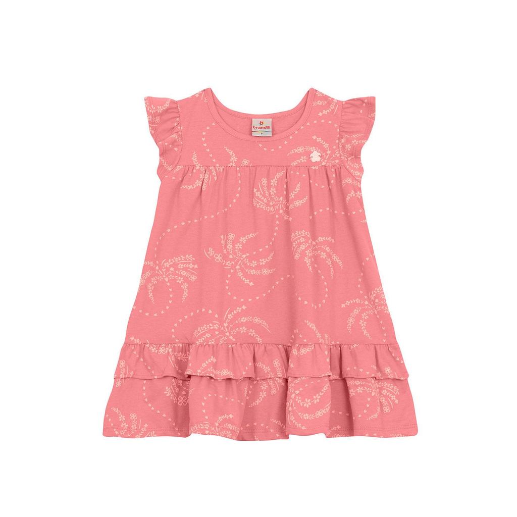 Vestido infantil menina com mini flores Brandili em Oferta na Shopee