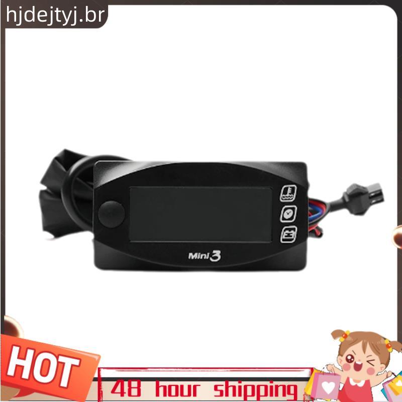 Acessórios Para Motocicletas , Voltímetro De Temperatura , Display De Tempo , Mini Instrumento Digital LED 3 Em 1