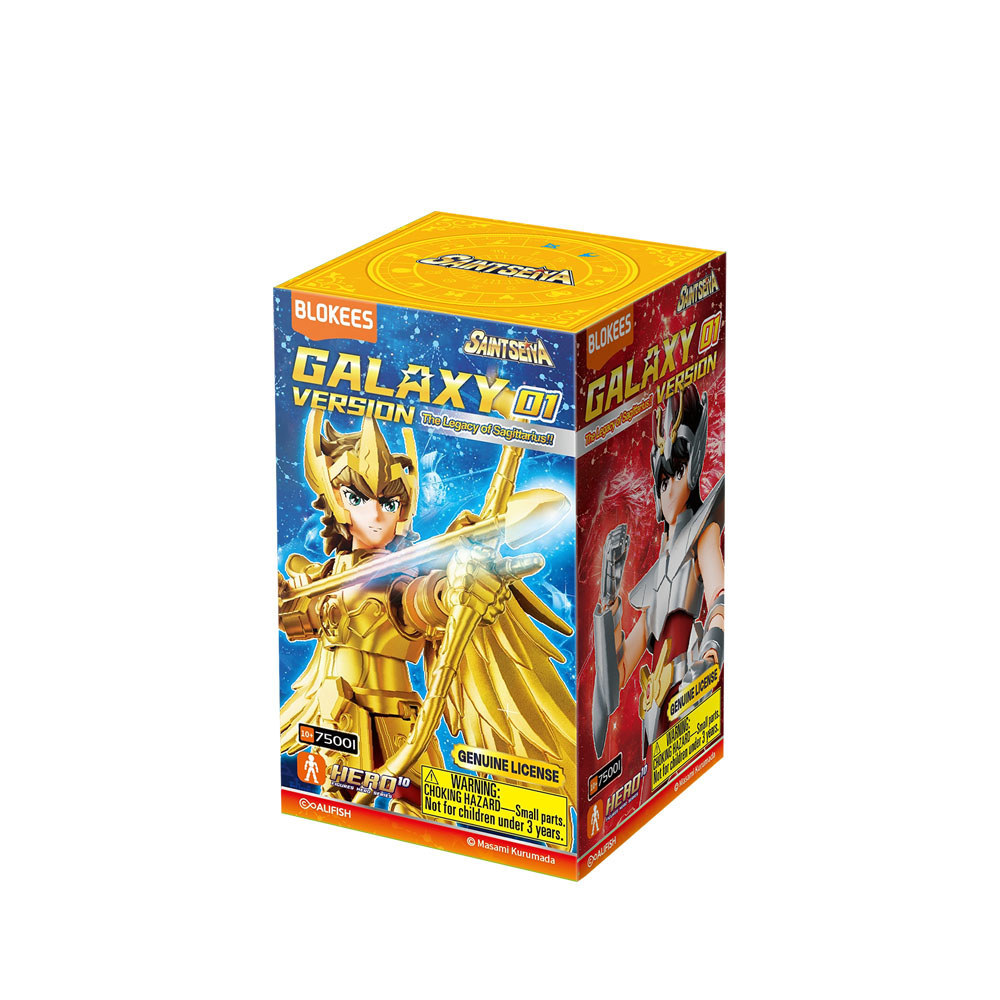 Blokees Cavaleiros do Zodíaco Galaxy 01 Polibrinq | Boneco Colecionável Montável Infantil Original