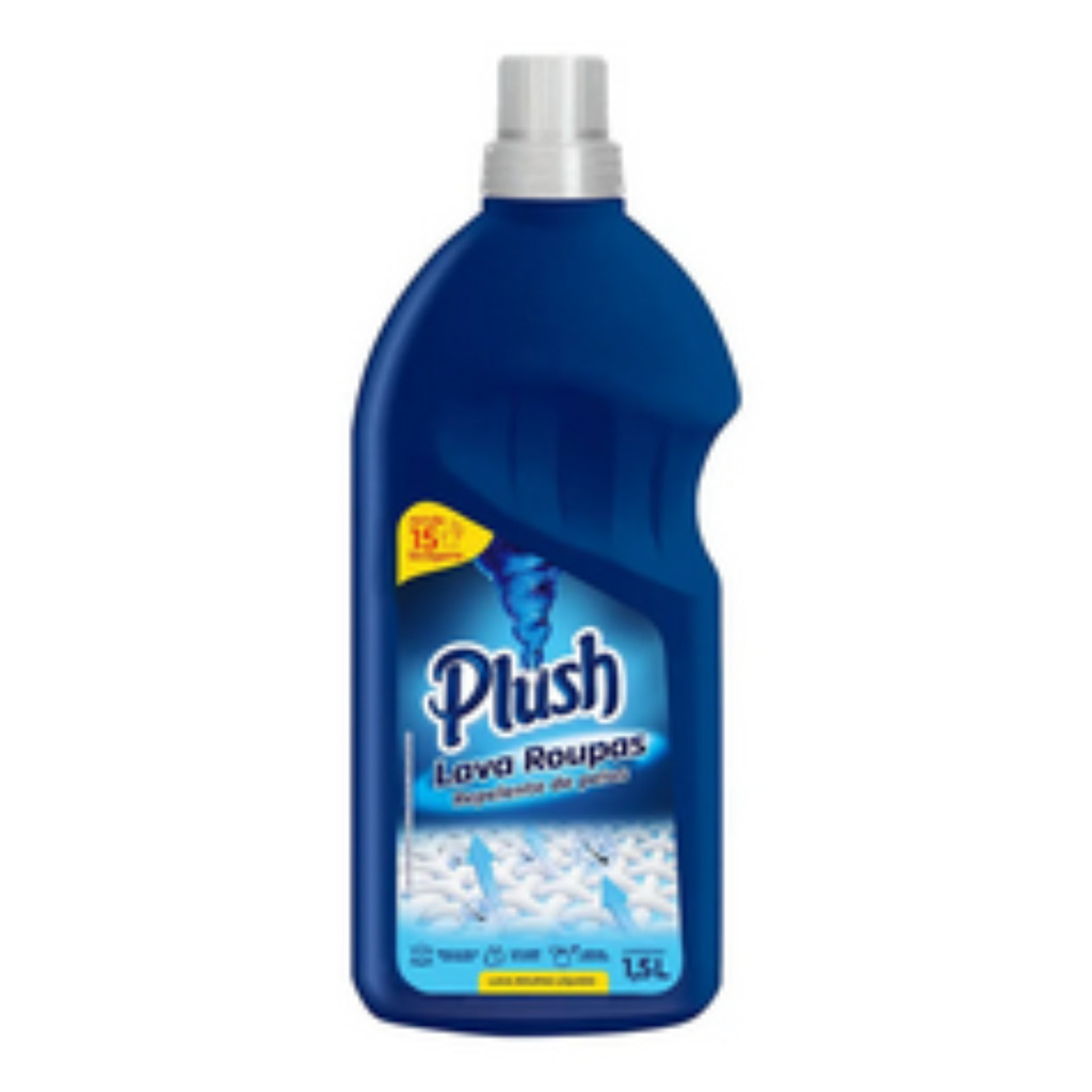 LAVA ROUPAS LIQUIDO REPELENTE DE PELOS PLUSH 1,5L SANOL 3450 em Oferta na Shopee