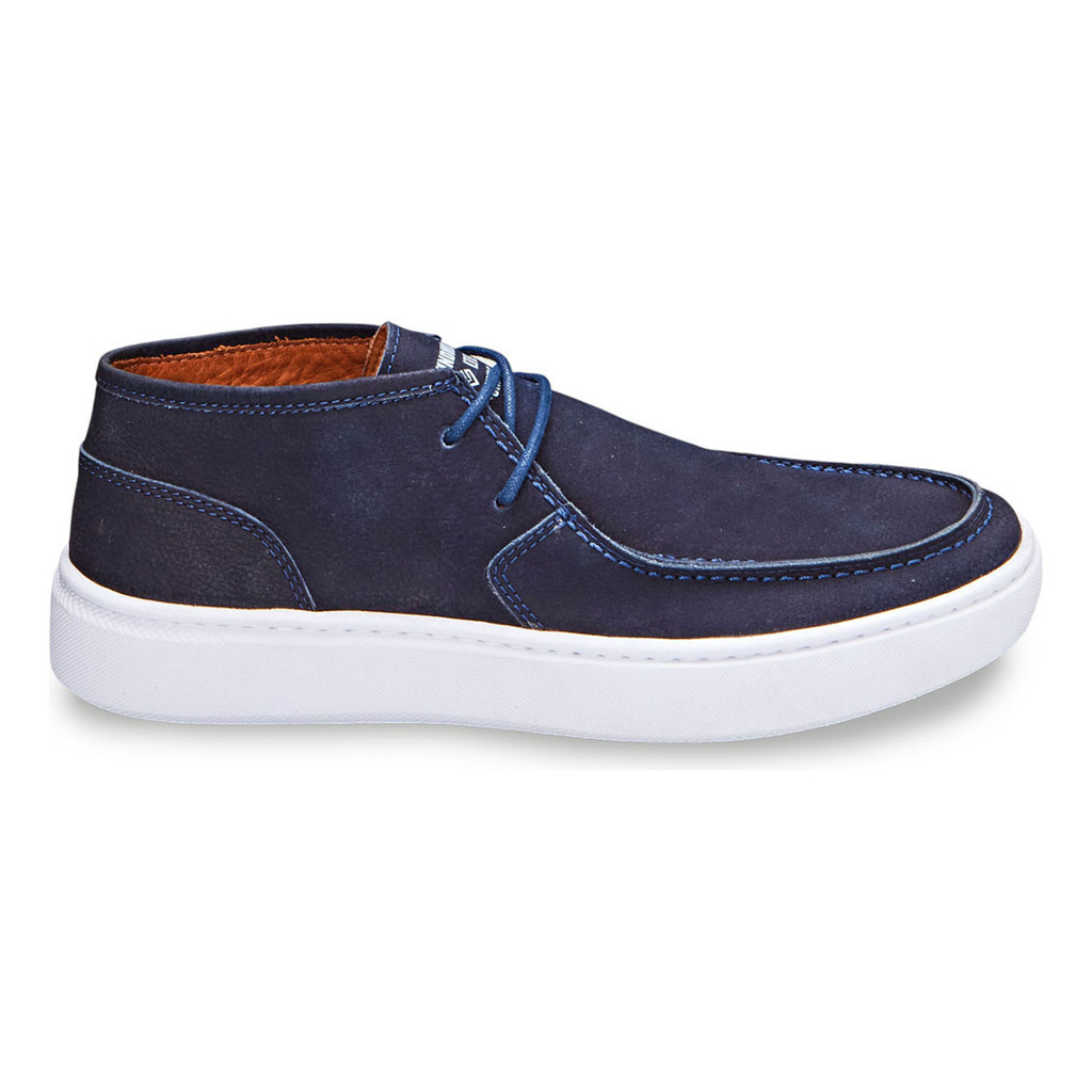 Sapatênis Masculino Cano Médio Sapato Casual D Couro Marinho