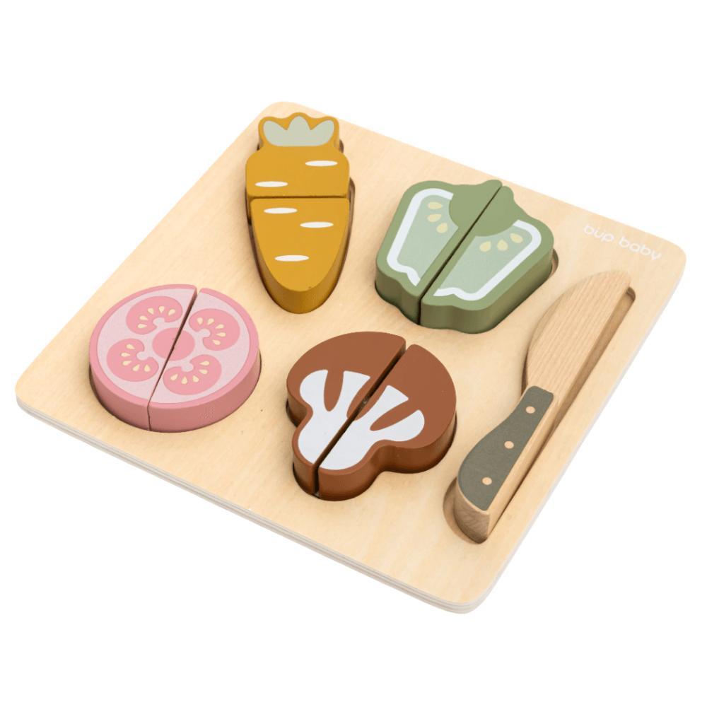 Brinquedo De Madeira Kit Vegetais Com Corte Büp Baby