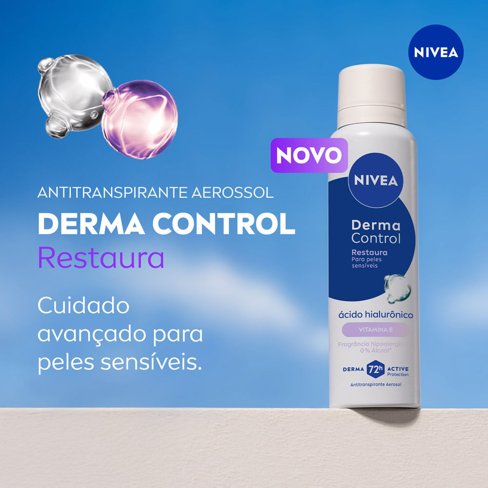 Detalhes do Desodorante Nivea Derma Control Restaura Aerossol 72h Antitranspirante 150ml