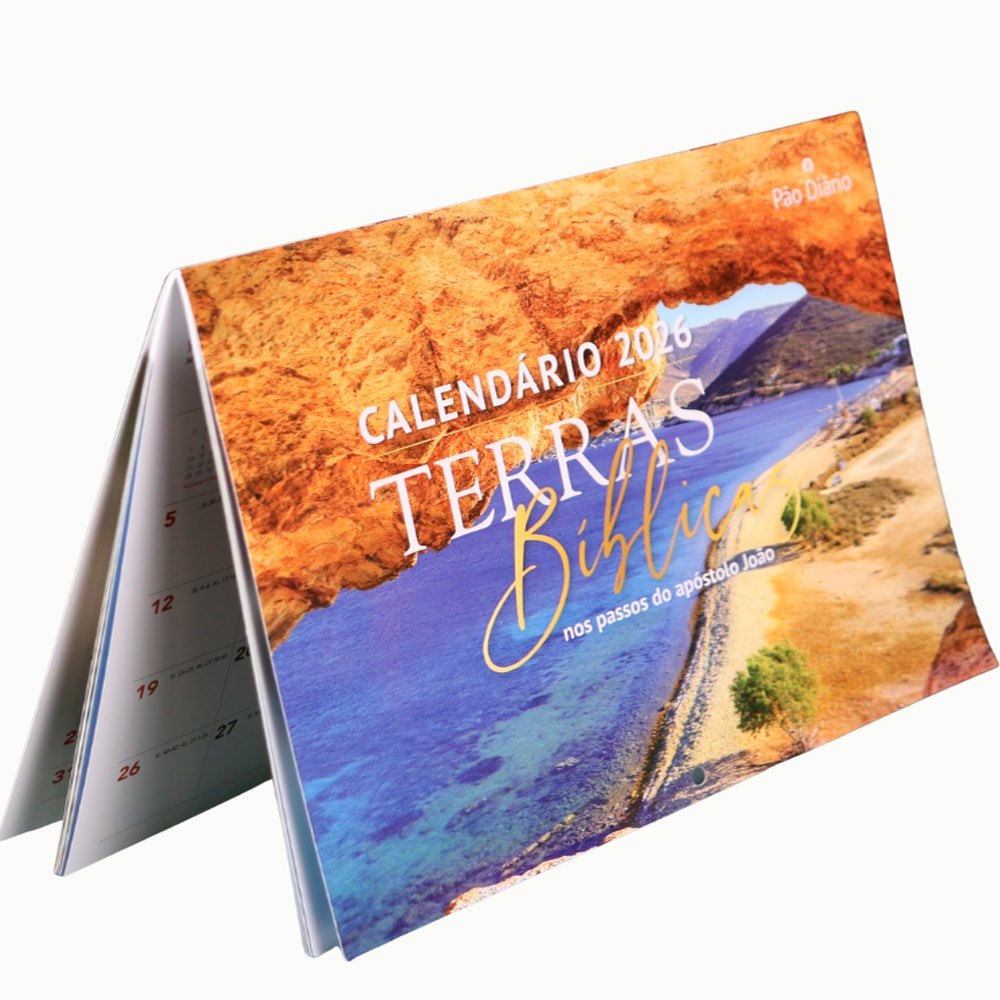 Calendário de Parede 2026  | Terras Bíblicas | Pão Diário em Oferta na Shopee