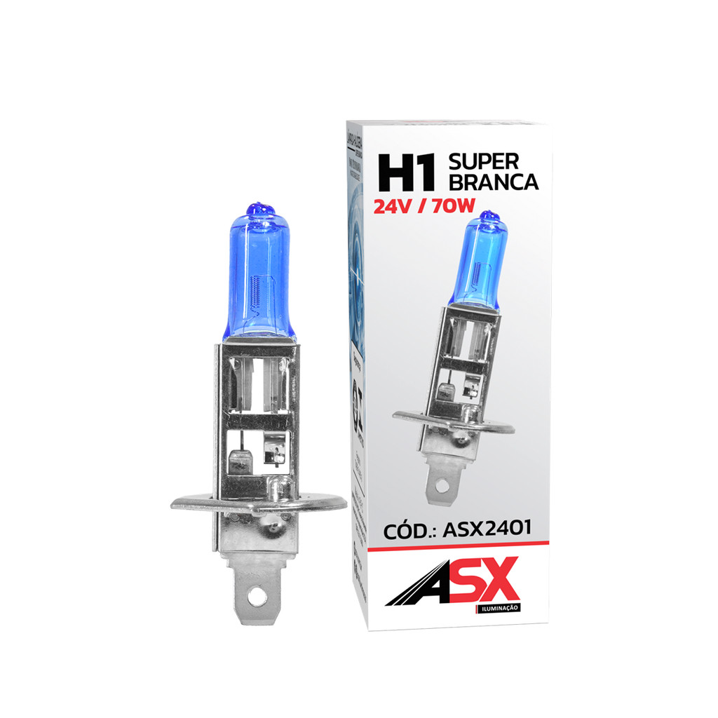 Lâmpada SUPER BRANCA H1 70W 24V - ASX em Oferta na Shopee