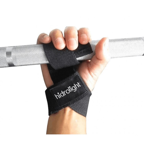 Par Strap Basic para Levantamento Peso de Academia - Fita Treino Musculação Luva Munhequeira Crosstraining Hidrolight