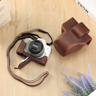 Canon m50 câmera saco m50 segunda geração capa protetora R50 caso de couro eos m50 acessórios Retro ombro Crossbody