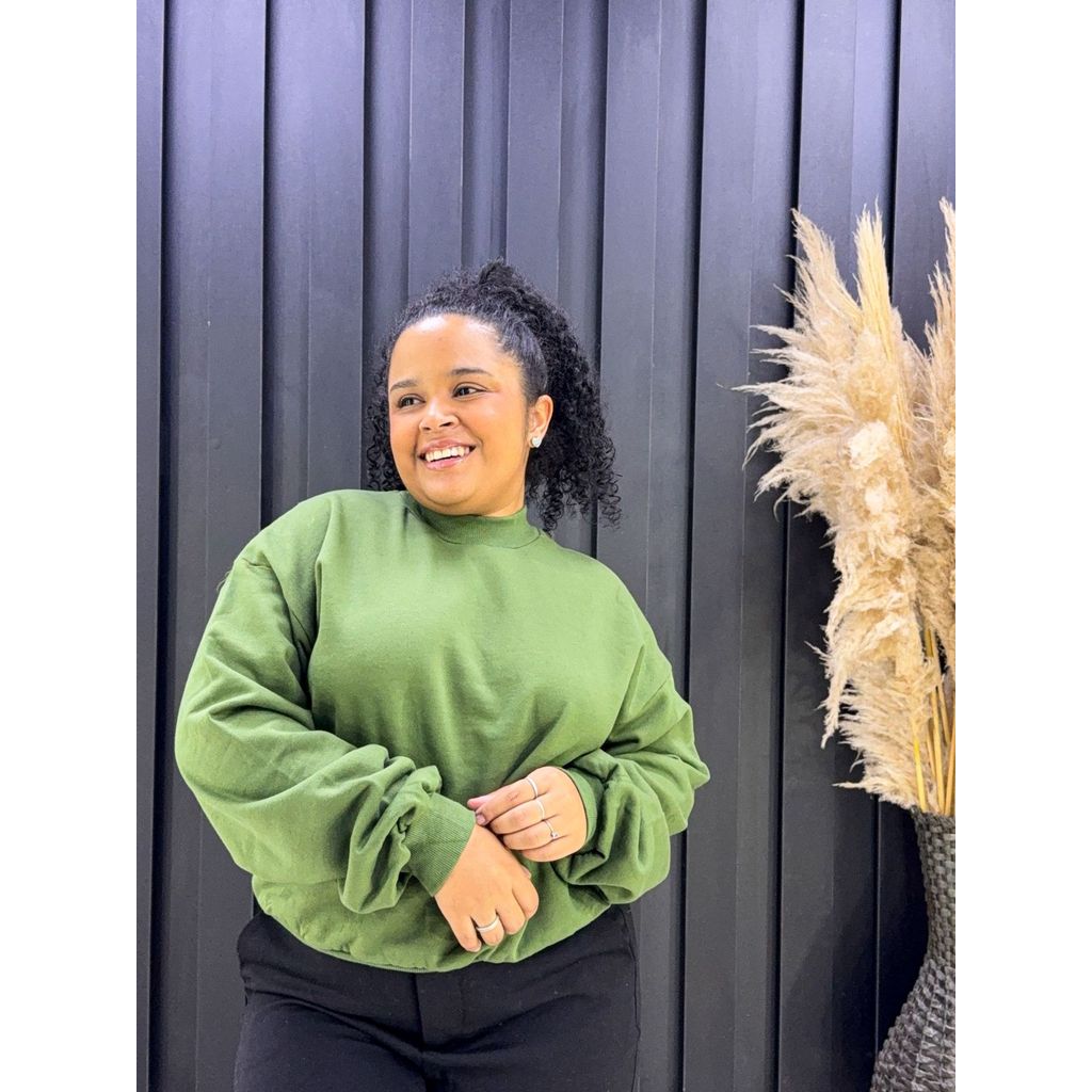 Blusa Moletom Verde Musgo