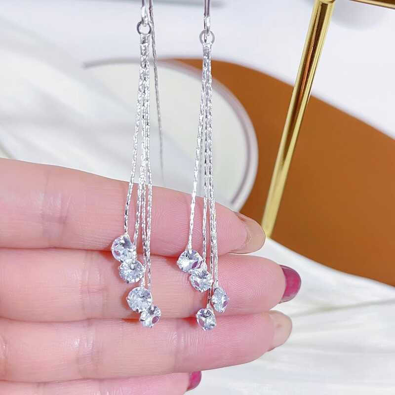 Novo Design de nicho brincos coloridos bola de diamante brincos temperamento moda na moda All-Match brincos exclusivos f