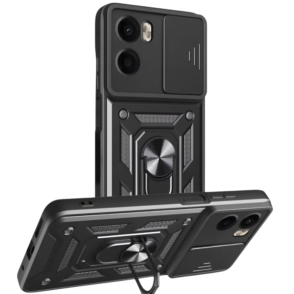 Capa Armadura para Motorola Moto G05 Case Anti-Impacto com Anel Magnético e Prot