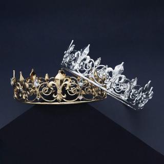  Coroas De Príncipe De Metal , Argola De Cabelo Estilo Coreano , Coroa King , Tiaras Redondas De Bar Mitzvah