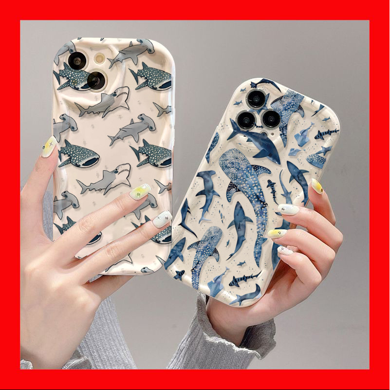 Baleia Tubarão Oceano Caso Para Samsung Galaxy S26 Ultra S25 S24 Plus S26FE A17 A06 A07 A16 A56 M16 A36 A55 A15 Capa De 