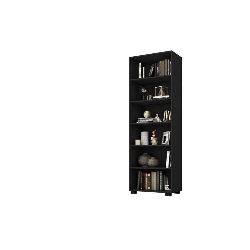 Kit 2 Estantes para Livros 5 Prateleiras 188CMX60,5cm Office Preto/Tx Preto Tx