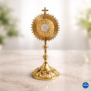 Kit 10 Santíssimo Sacramento Ostensório 6 cm Metal Dourado Lindo