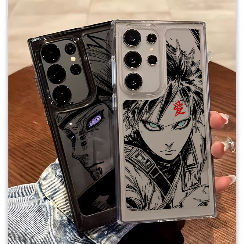 Para Samsung S26 S25 Ultra S24 S25FE A56 S24FE S23 " Gaara " Pein " Capa Rígida Transparente S22 A17 A16 A15 A72 A53 A55