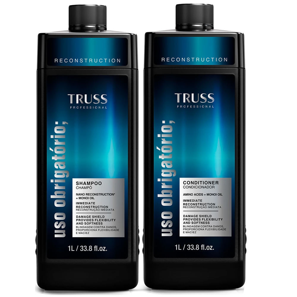 Kit Shampoo e Condicionador Truss Uso Obrigatório 1L