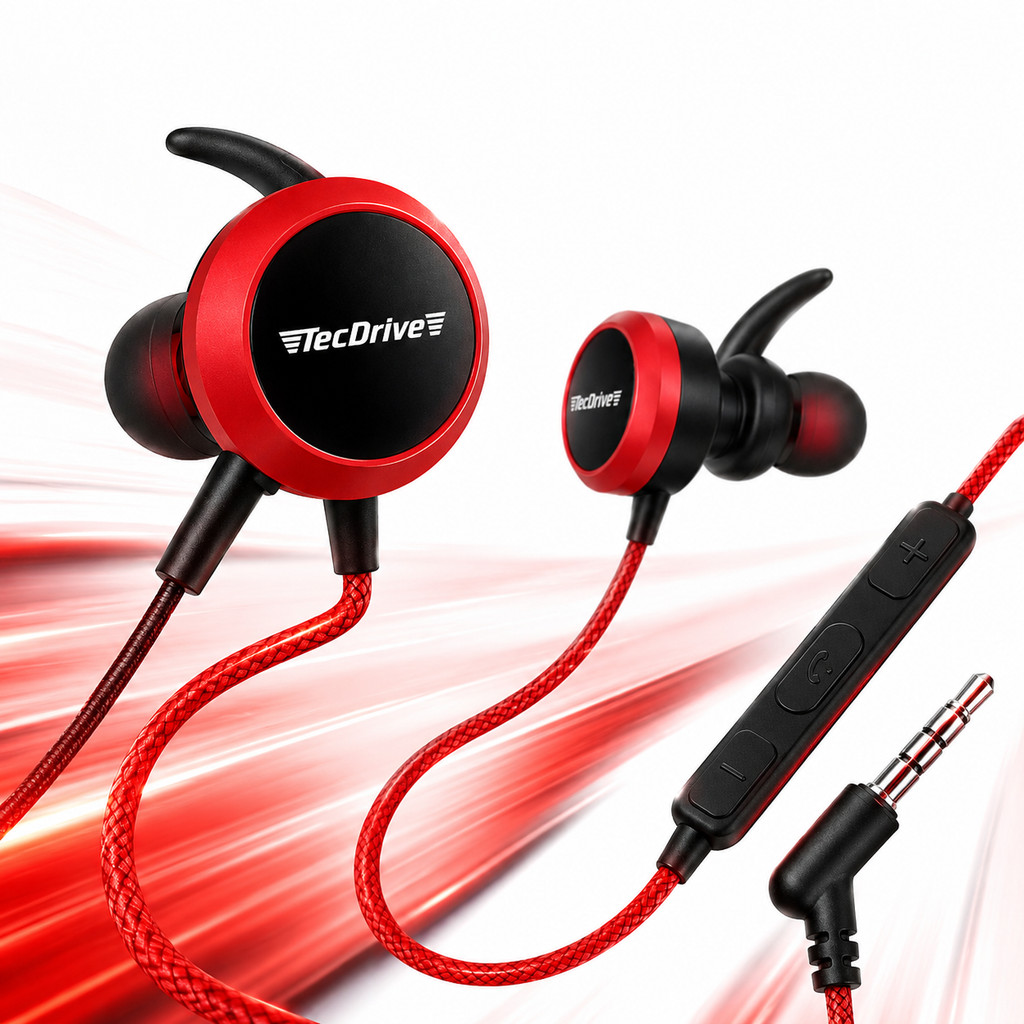 Fone de Ouvido Gamer In-Ear TecDrive com Microfone Removível P2 3.5mm