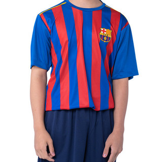 Camiseta Juv. Dry Fit Barcelona Azul/Verm