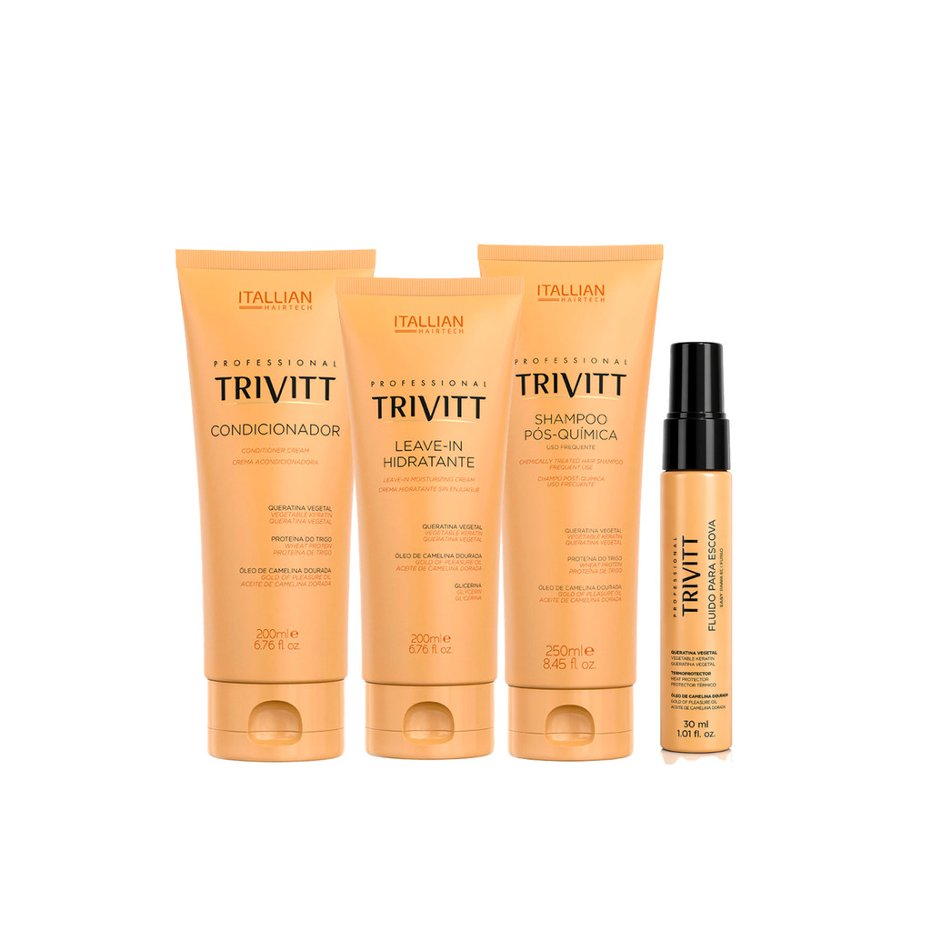 KIT HOME LEAVE-IN E FLUIDO PARA ESCOVA TRIVITT