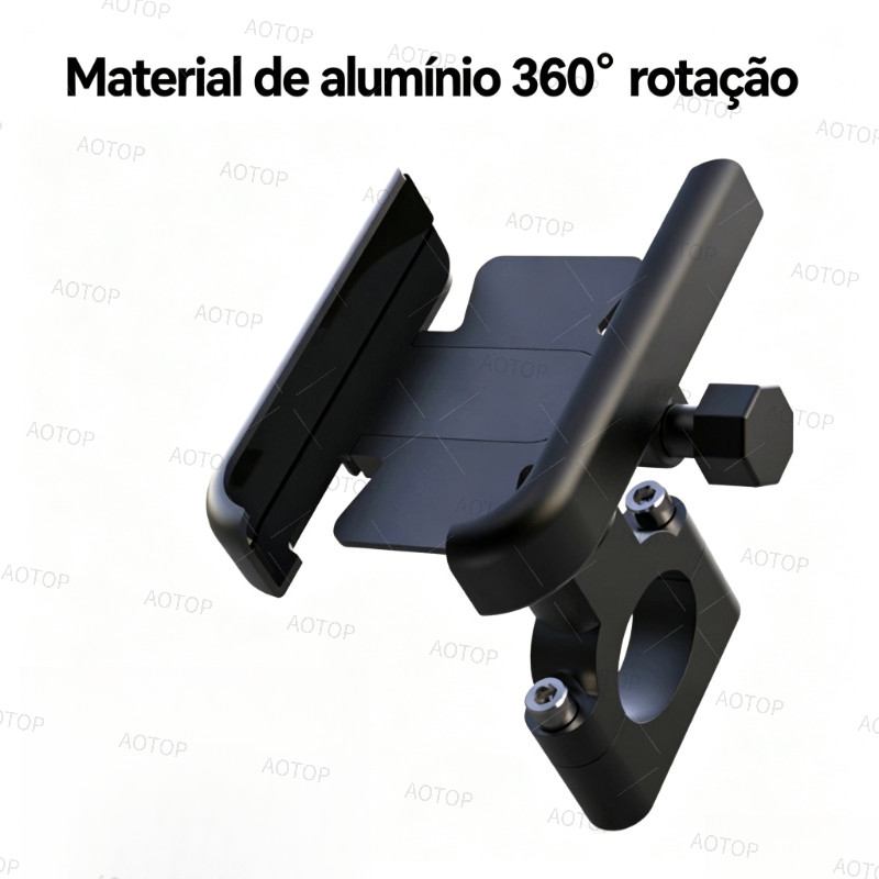 Suporte De Celular Liga De Alumínio Para Motocicleta/Bicicleta De 4-7 Polegadas/GPS De Smartphone 20-30mm Moto Suporte