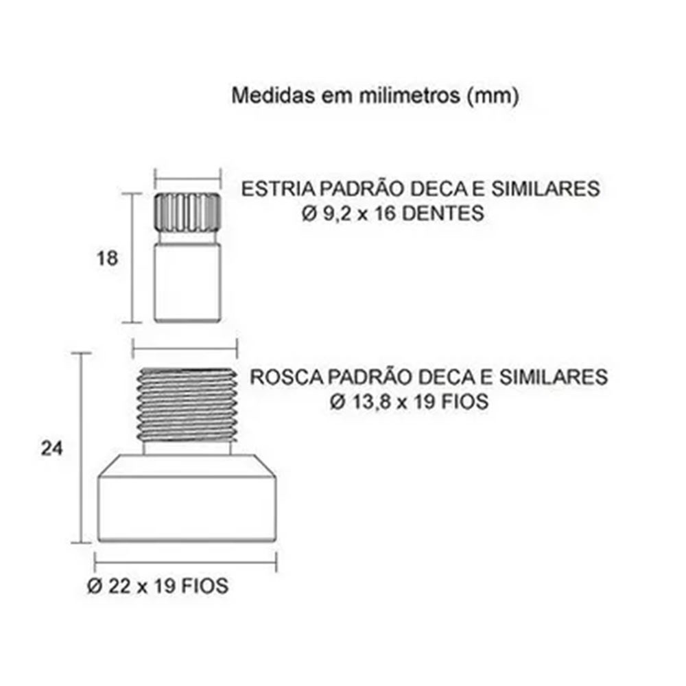 Kit 2 Conversor Adaptador Registro Docol X Acabamento Deca Completo — imagem 2 de 2