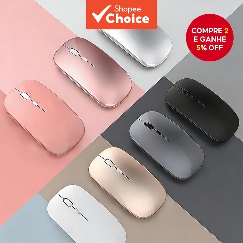 WIFI Bluetooth Dual Mode Recarregável Mouse Sem Fio Computador Mouse Sem Fio Ergonômico USB Mouse Mudo Pausa, RGB