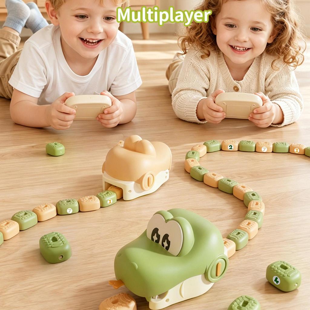 3 . Crianças Trem Conjunto Cobra Comer Blocos Automotivo Deslizante Jogo Rastejando Brinquedos Para Meninos Menina Joven