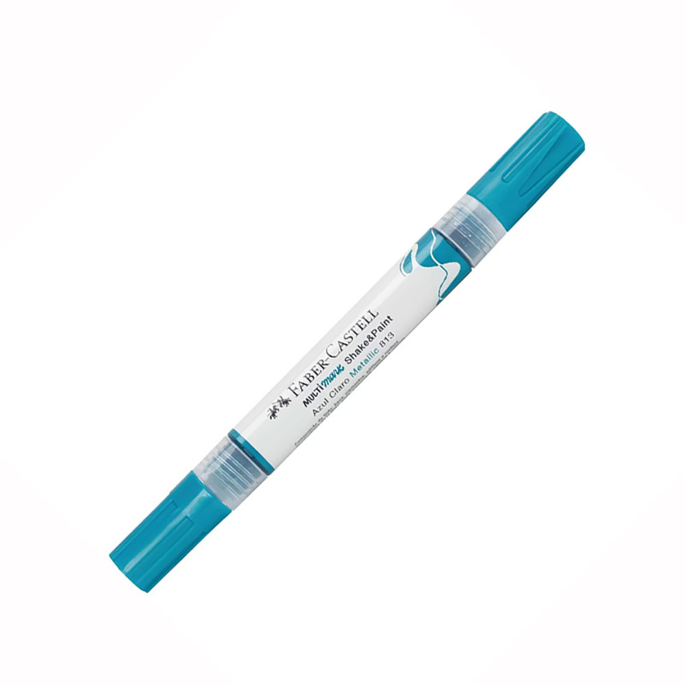 Pincel marcador multisuperfícies Multimark Azul Claro Metálico MM/SPAZM813 Faber-Castell