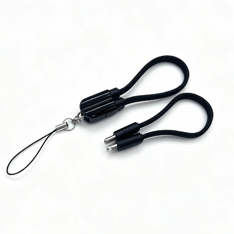 Cabo USB Tipo C para Tipo C 60W Chaveiro Curto Carregamento Rápido Compatível com Celulares e Tablets