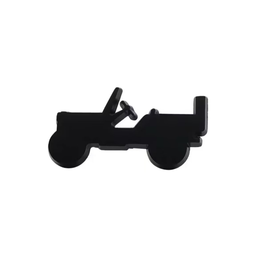 Adesivo para Carro Jeep Willis, Emblema Metálico 37 mm x 71 mm, Cromado, Preto, Bronze, Dourado, Decalque Criativo 3814
